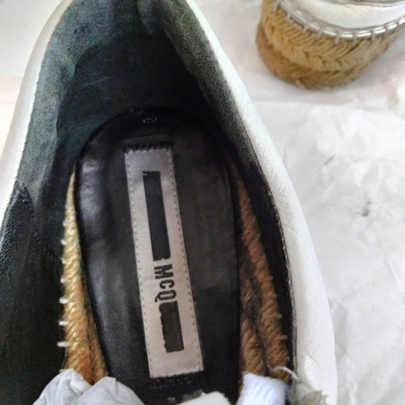 McQ Alexander McQueen Sade Runner Nappa Leather Espadrille White Size 41 size 11 - Picture 9 of 14